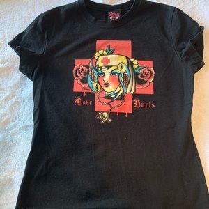 Cute rockabilly tattoo shirt